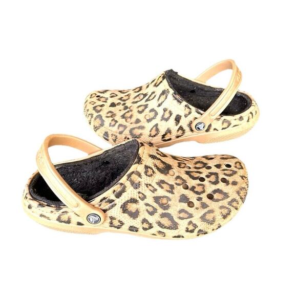 Crocs Shoes - Crocs Classic Lined Animal Print Clogs Unisex Size M9 W11